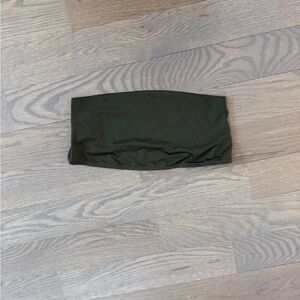 Olive Green Strapless Bandeau Top